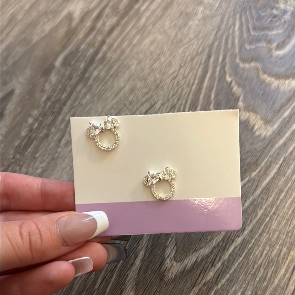 Disney Silver Sparkling Cluster Earrings